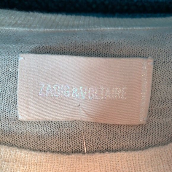 NWT Zadig & Voltaire Hexago Oh Yeah Cashmere Top - Picture 7 of 12